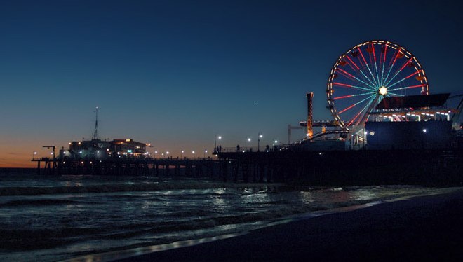 santa monica pier. Ferris Wheel: Santa Monica